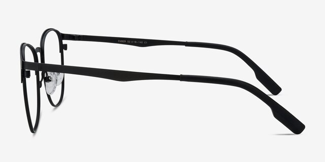 Ember Matte Black MétalMontures de lunettes de vue d'EyeBuyDirect, Vue de Côté