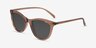 Cartel Clear Brown PlasticSunglass Frames from EyeBuyDirect, Angle View