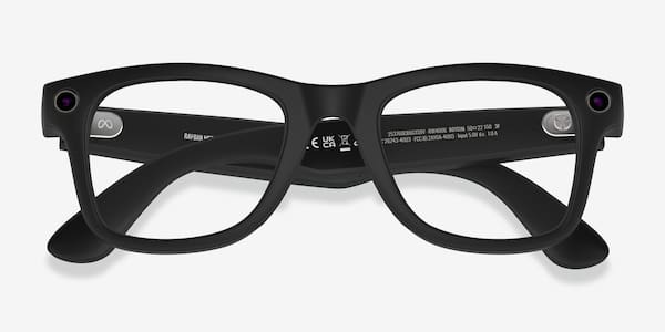 Matte Black Ray-Ban Meta Wayfarer -  Plastic Ai-glasses