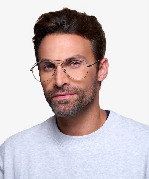 Nantes Silver MetalEyeglass Frames for Men from EyeBuyDirect