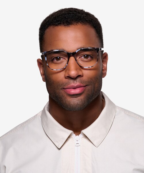 Absolutely Gray Floral AcetateEyeglass Frames for Men from EyeBuyDirect