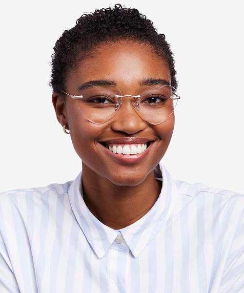Glitter Gold Spark -  Metal Eyeglasses