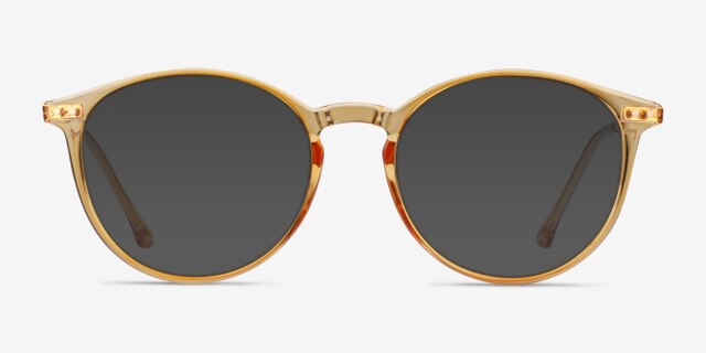 Amity Orange Plastic-metalMontures de lunettes de vue d'EyeBuyDirect, Avec des Verres Teintés